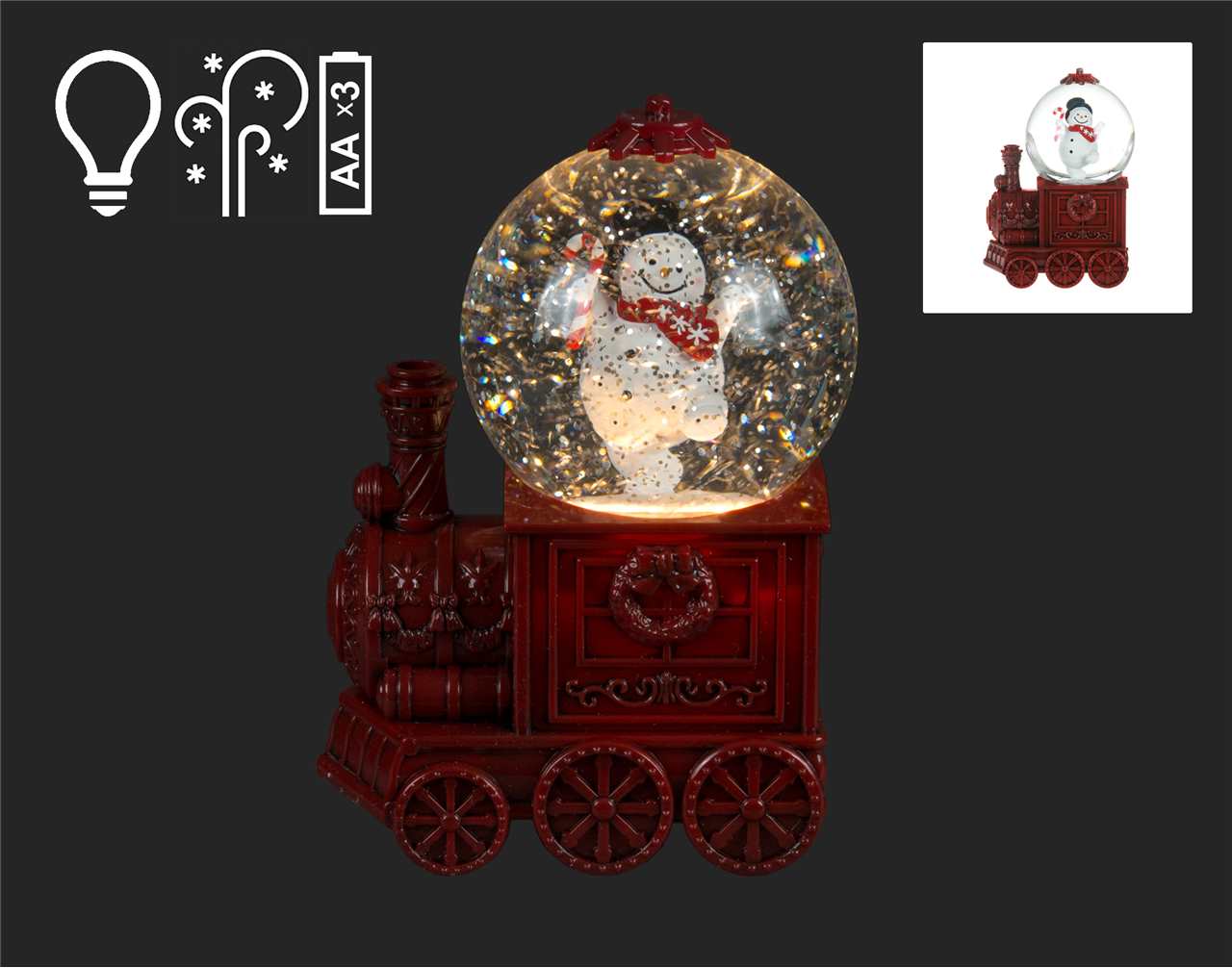 Light up LED Christmas Water Globes