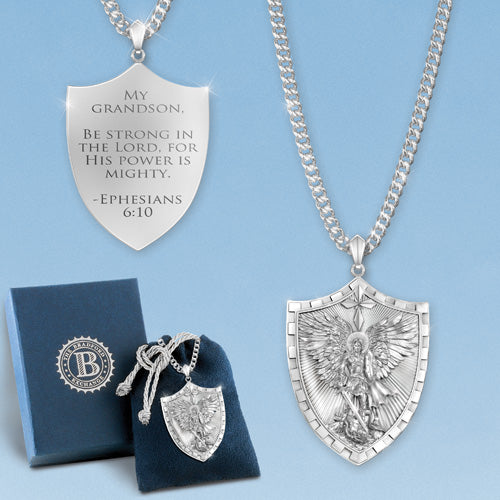 St. Michael Archangel Dog Tag Grandson Pendant 0119642001-T