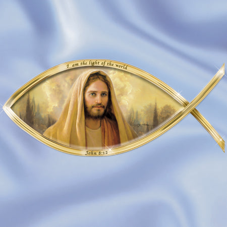 (J) *JESUS PLAQUE* LIGHT OF THE WORLD 0103172004-T
