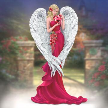 FIGURINE - VALENTINE ANGEL COLLECTION - THE BRADFORD EXCHANGE