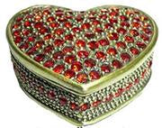 ANTIQUE JEWELED HEART, FLORAL & TRINKET BOX COLLECTION