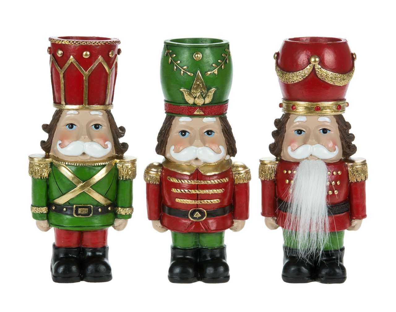 3/A 7" Nutcracker Tealight Holders - D4212-T