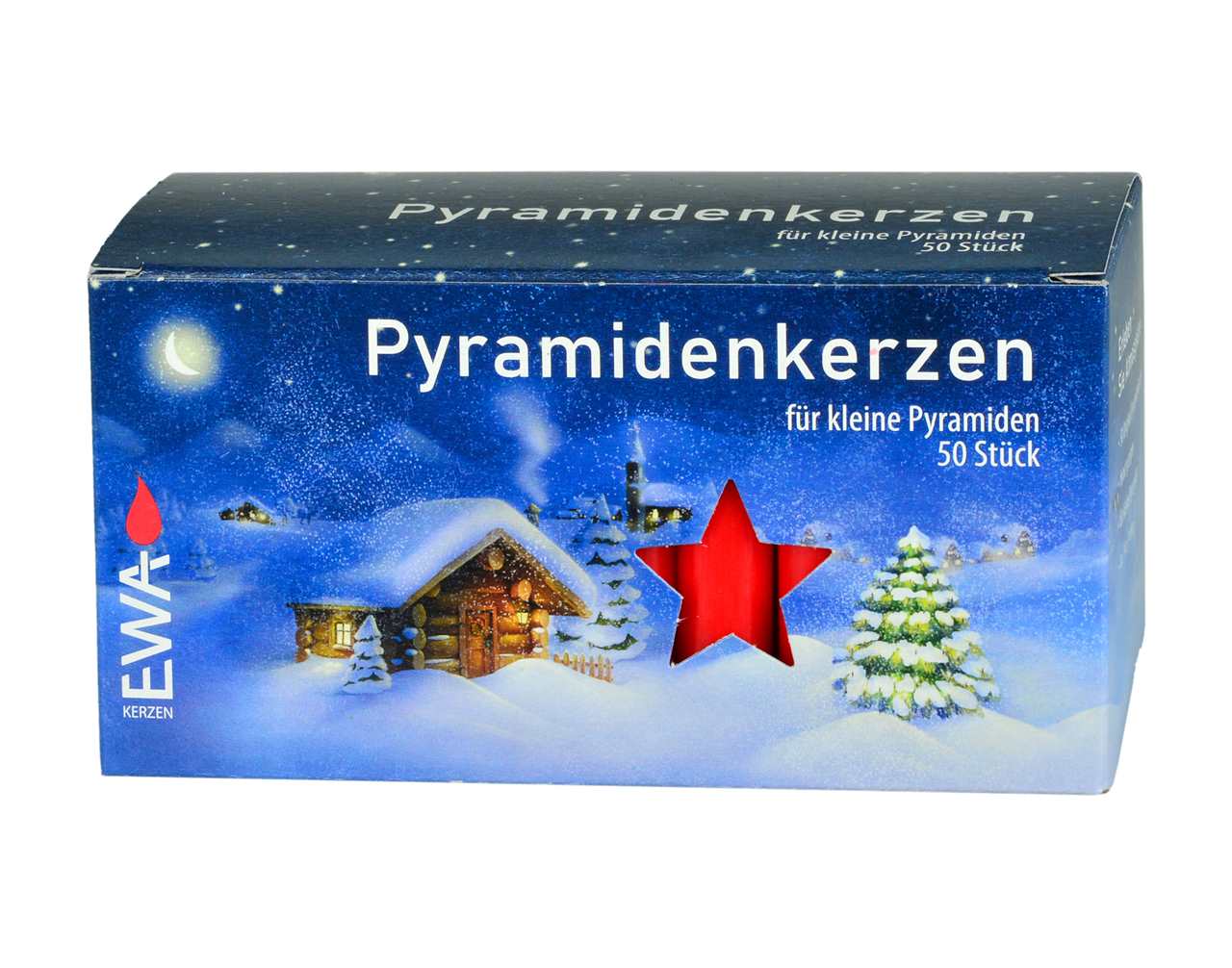 Box of 50 - 7 inch White Pyramid Candles - K13710-T