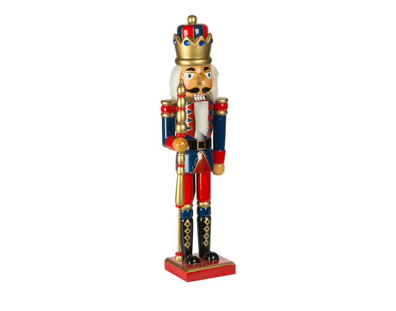 19.5" Nutcracker King with Gold Staff - N022-T