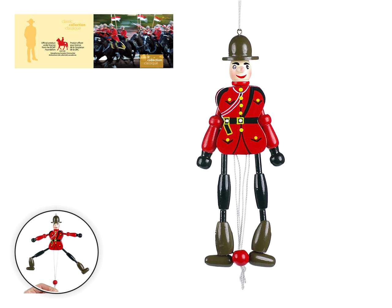 7" RCMP Jumping Jack Ornament - N080-T