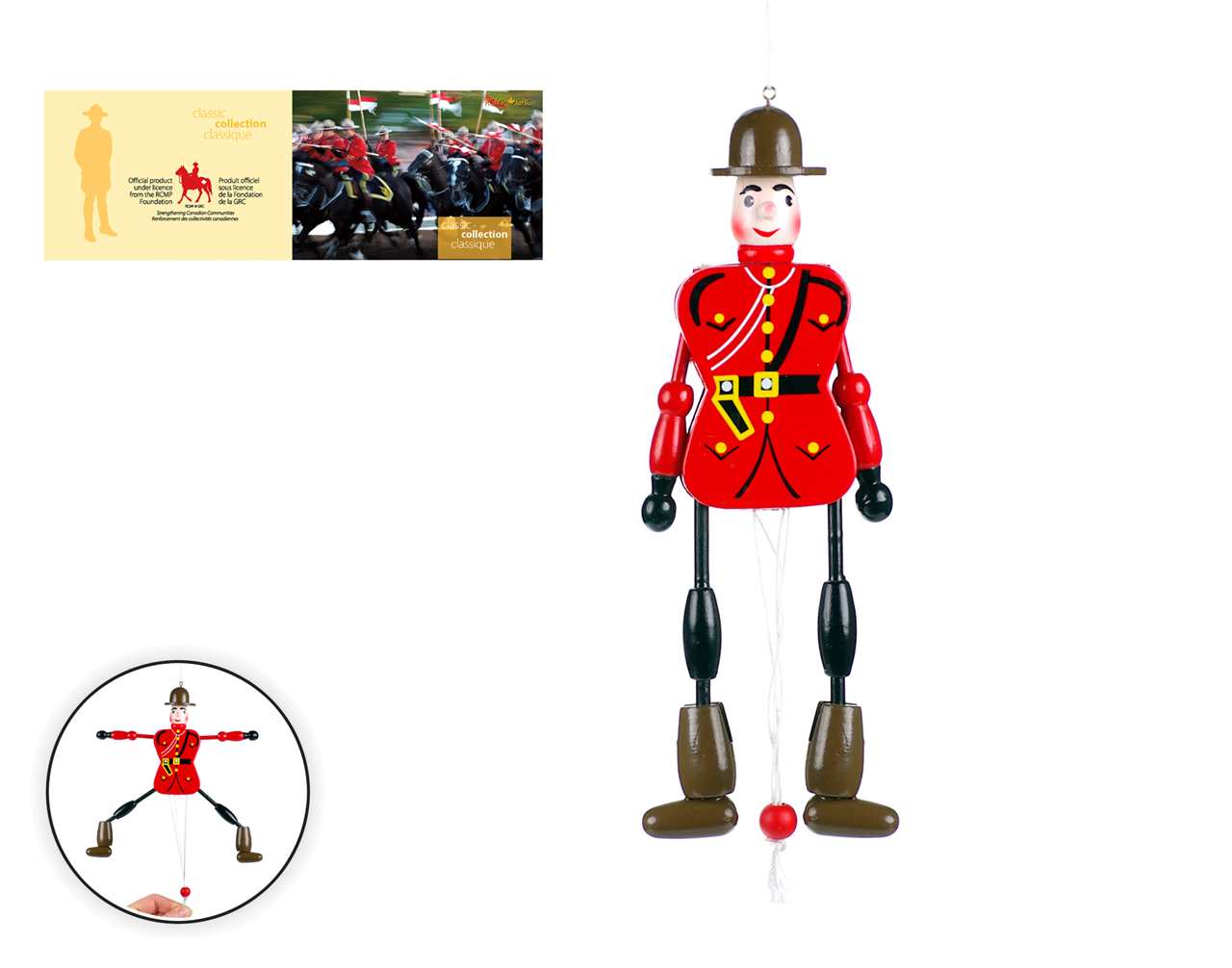 9" RCMP Jumping Jack Ornament - N081-T