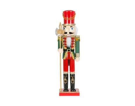 15" Red Green Nutcracker with Staff - N4000-T