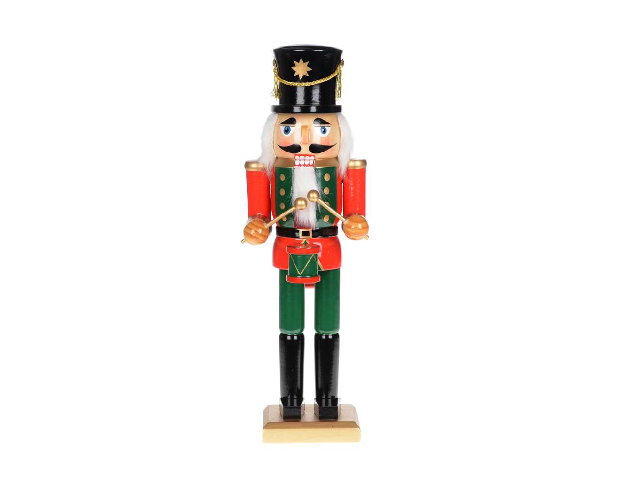 12" Red Green Nutcracker with Drum - N4938-T