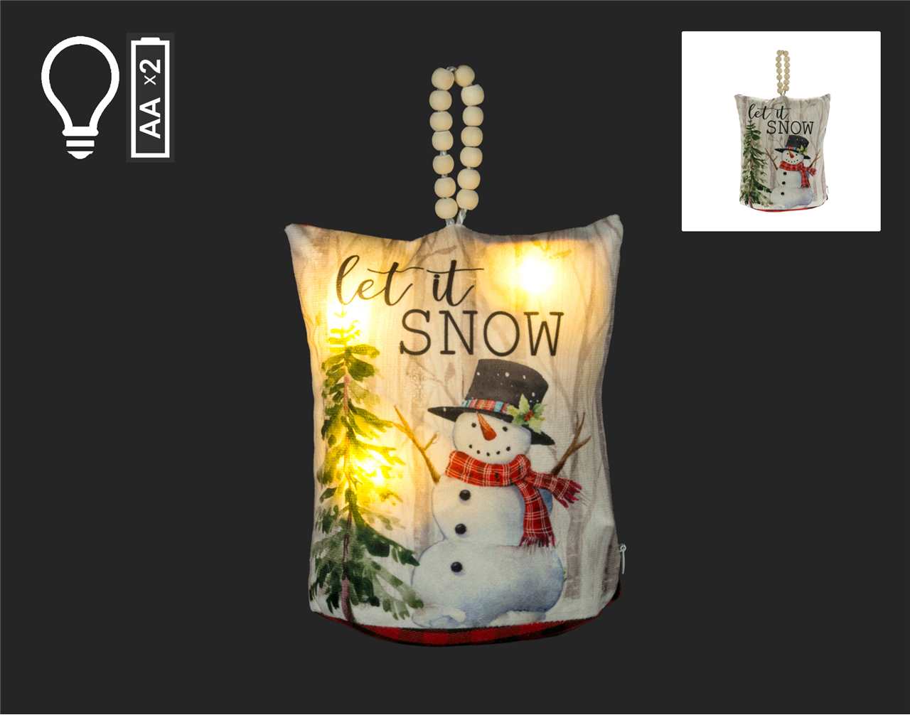 6 x 7 inch LED Christmas Door Stop with Snowman - Q2732 - T (Copy)