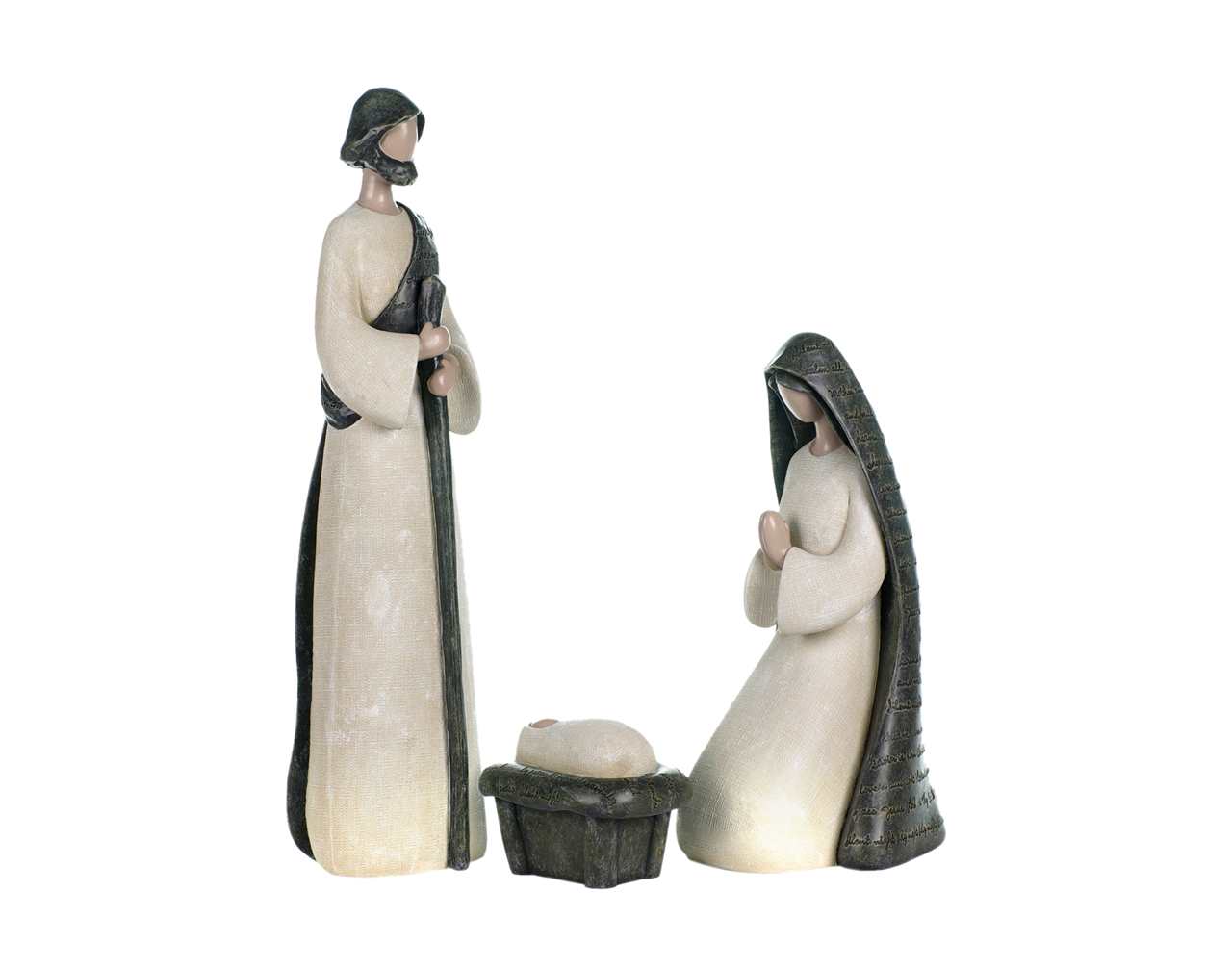 (Set of 3) 18 inch Beige Brown Nativity - T155-T