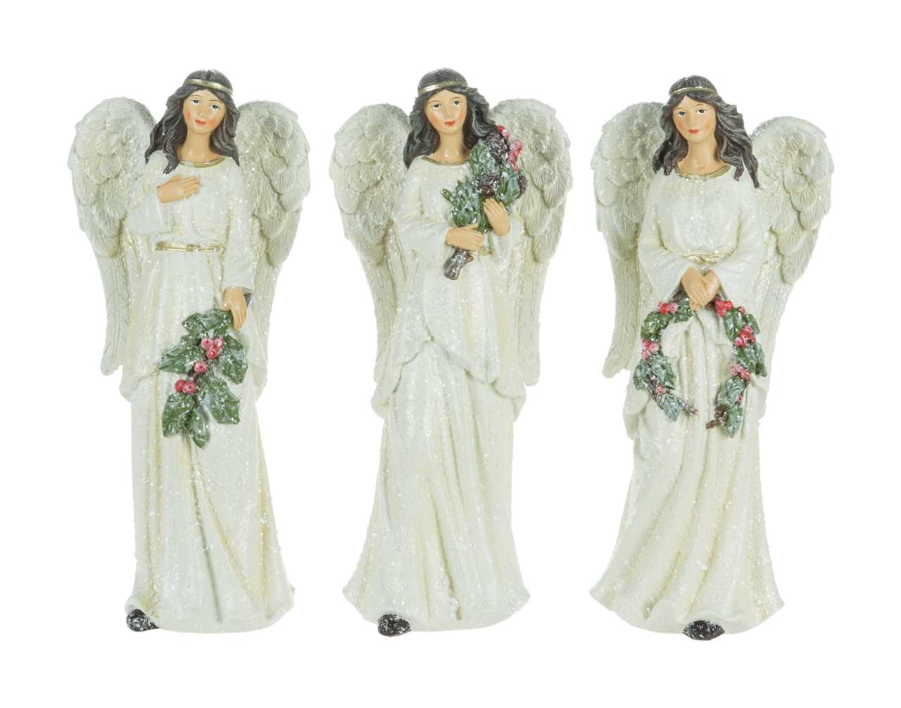 (3 assorted - Set of 6) 10 inch - Angels with Flowers - T4068-T