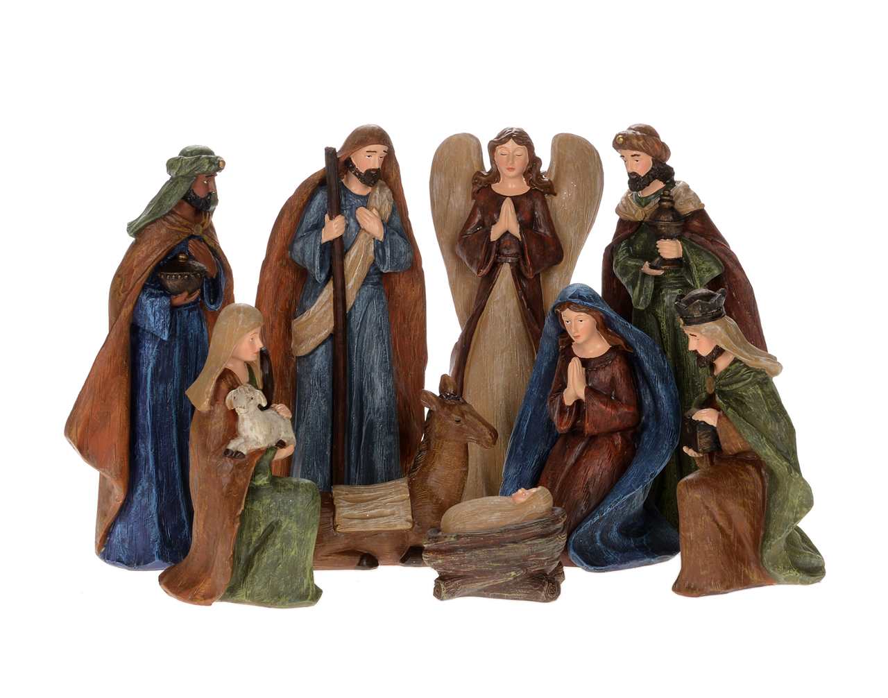 (Set of 9) 7 inch Natural Tone Nativity - T7219-T