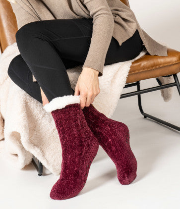 (FC) Britt’s Knits® Beyond Soft Slipper Socks - Black - Stocking Stuffer