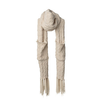 (FC) Britt’s Knits® Beyond Soft Pocket Scarf - Oatmeal - Stocking Stuffer