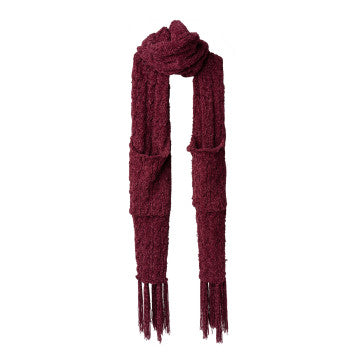 (FC) Britt’s Knits® Beyond Soft Pocket Scarf - Wine - Stocking Stuffer