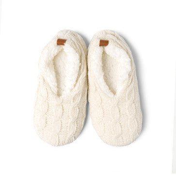 (FC) Britt’s Knits® Beyond Soft Slippers - Oatmeal - Stocking Stuffer