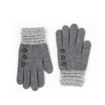 (FC) Britt's Knits Ultra-Soft Gloves - Charcoal with grey cuffs