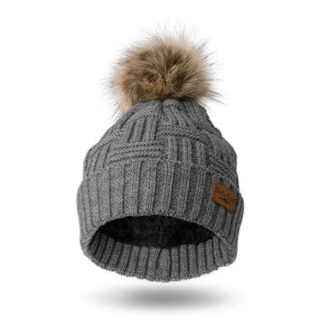 (FC) Britt's Knits Pom Hat Collection - Grey - Stocking Stuffer