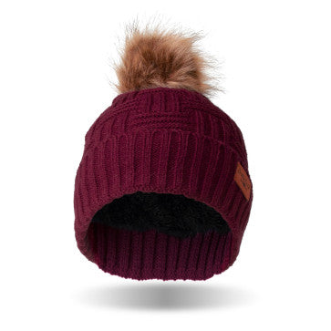 (FC) Britt's Knits Pom Hat Collection - Wine - Stocking Stuffer