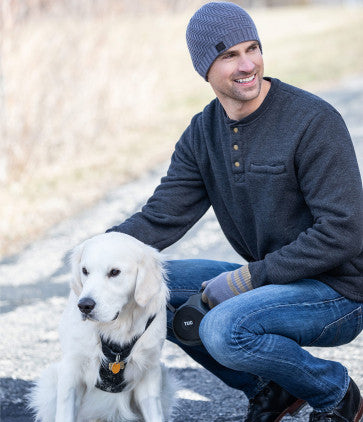 (FC) Britt's Knits Men's Lodge Beanie - Beige - Stocking stuffer!