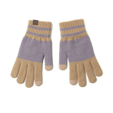 (FC) Britt's Knits Men's Lodge Gloves - Beige Grey  - Stocking stuffer!