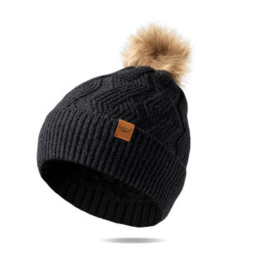 (FC) Britt’s Knits® Mainstay Pom Hat Collection - Black - Stocking Stuffer