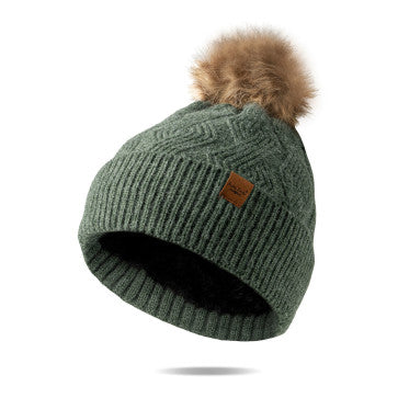 (FC) Britt’s Knits® Mainstay Pom Hat Collection - Olive - Stocking Stuffer