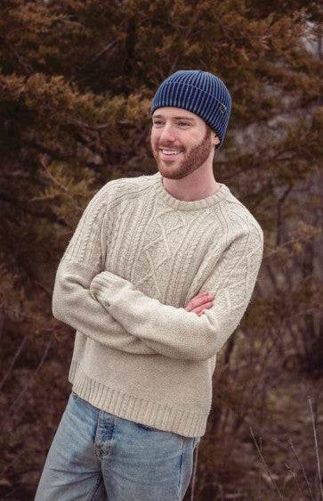 (FC) Britt's Knits Tacoma Men's Beanie - Blue - Stocking stuffer!