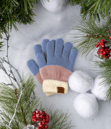 (FC) Britt’s Knits® Kid’s Wonderland Gloves - Blue - Stocking stuffer!