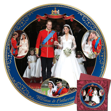 (D) ROYAL FAMILY: *PLATE* WILLIAM & CATHERINE 0116888001-T