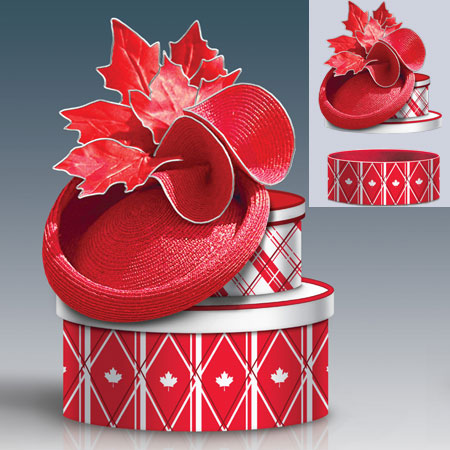 (D) ROYAL FAMILY: REGAL IN RED FASCINATOR 0117309001-T