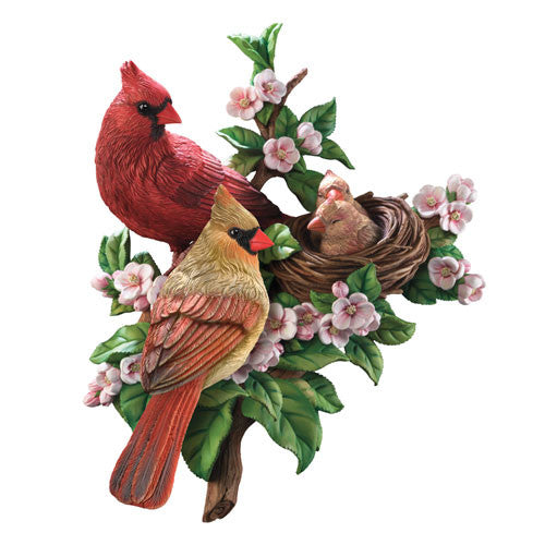 COZY CARDINALS WALL SCULPTU