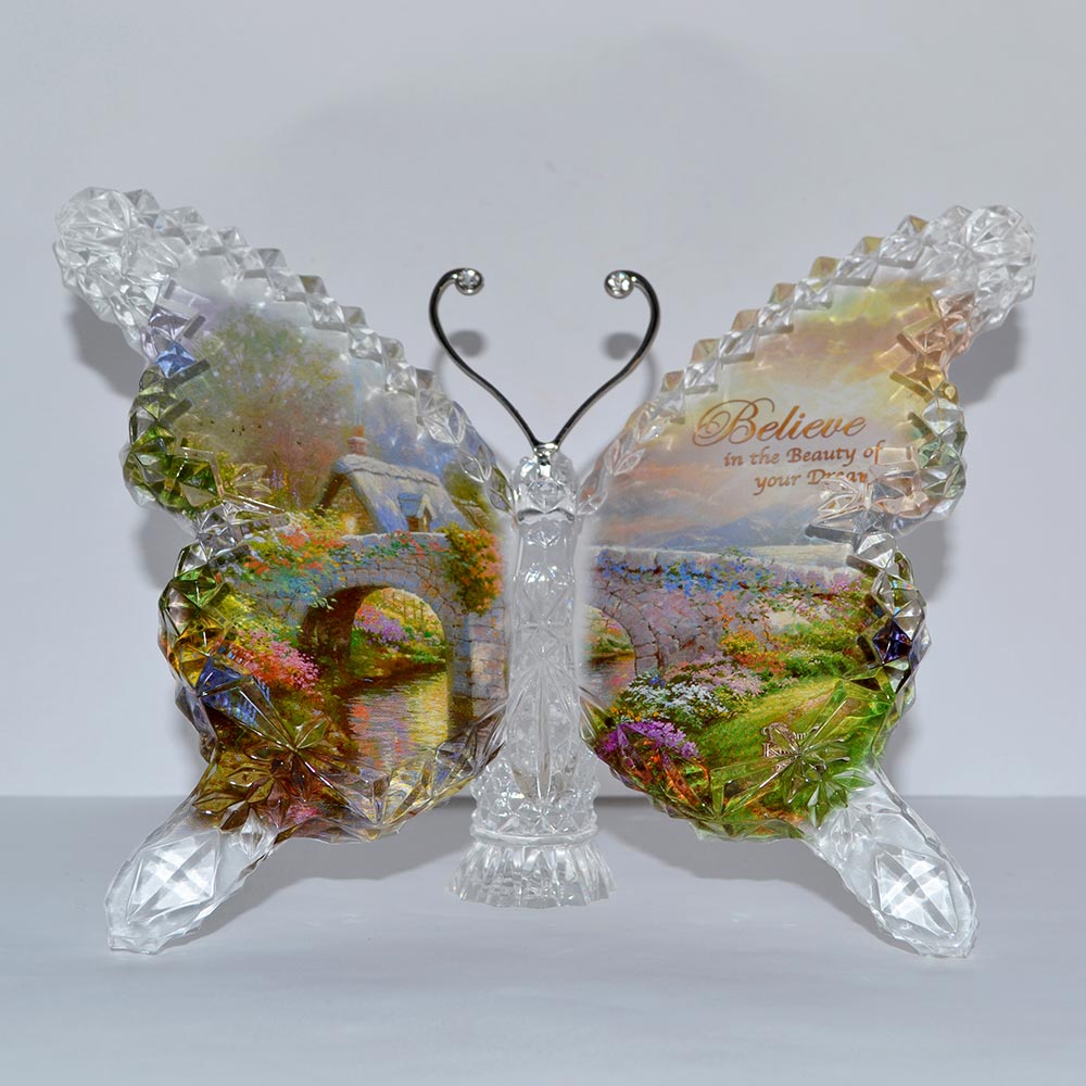 (R) Thomas Kinkade BUTTERFLY - BELIEVE - 0122078011-T