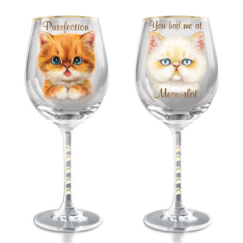 (G) LONG STEMMED GLASSES - Kaomi Harai's PAWS-I-TIVELY PURR-FECT 0124947001-T