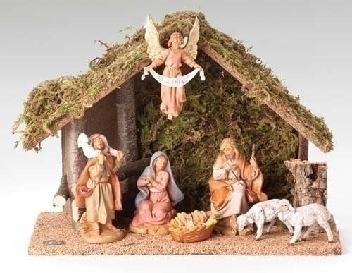 7 Piece Nativity Set with Italian Stable