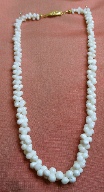 (JF) White Coral Necklace 16" 95C-C507