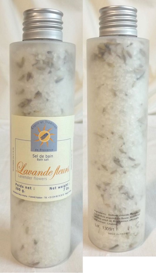(S) Bath Salts - 200 g - Lavendar Flower - Mixed with lavendar flowers - LIMITED STOCK
