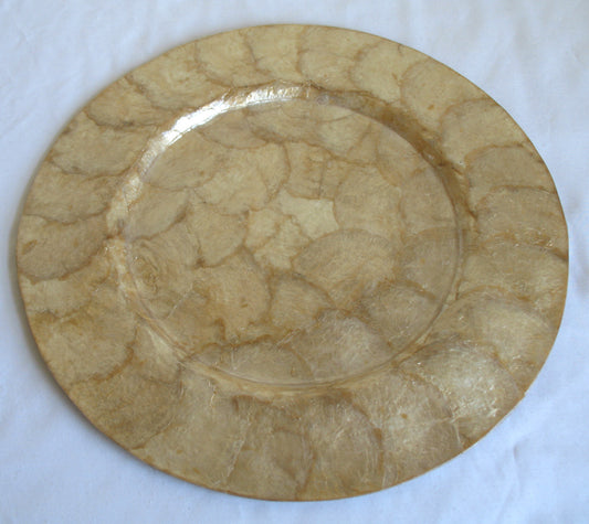 (CA) Copper Colour Capiz Shell Charger Plate CPL203926S-T