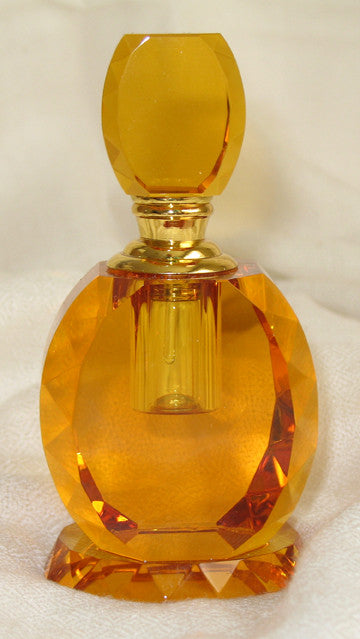 W - Crystal Perfume Bottle - Amber Colour 5.3 x 3.3 x 10.9 cm LIMITED EDITION