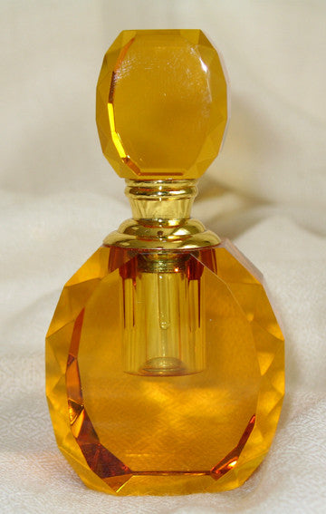 W - Crystal Perfume Bottle - Amber Colour 5.0 x 3.0 x 9.6 cm LIMITED EDITION