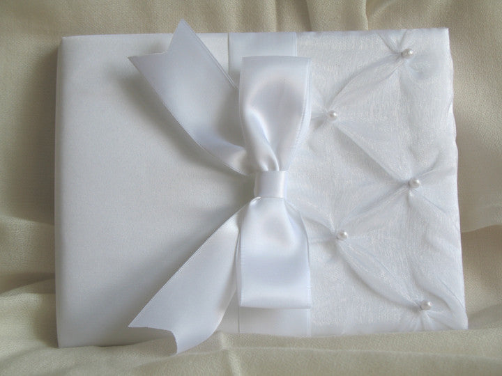 (W) Wedding GB - Wedding Guest Book, White GBW122(B)-T or Ivory GBI122(B)-T