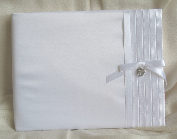 (W) Wedding GB - Wedding Guest Book, White GBW128-T or Ivory GBI128-T