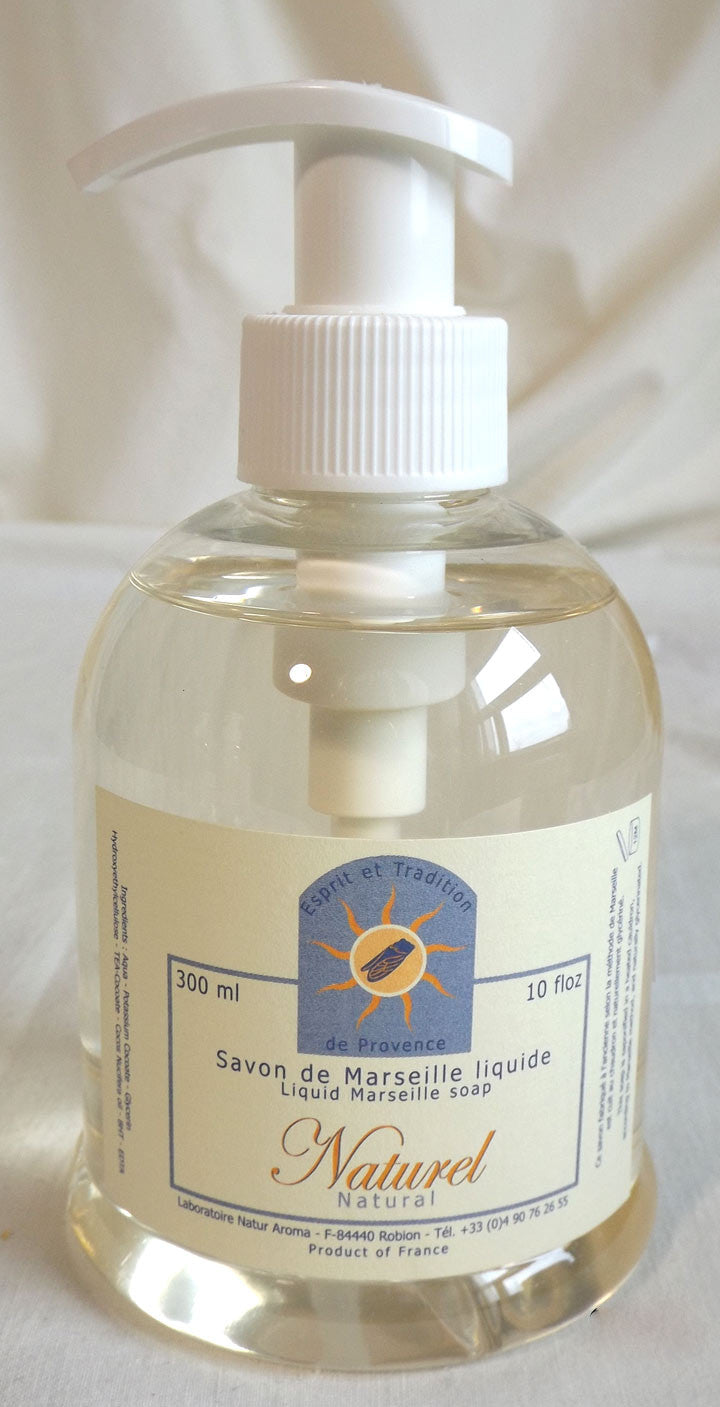 (S) Marseille liquid soap 300 ml with pump - LIMITED STOCK - Fragrance free