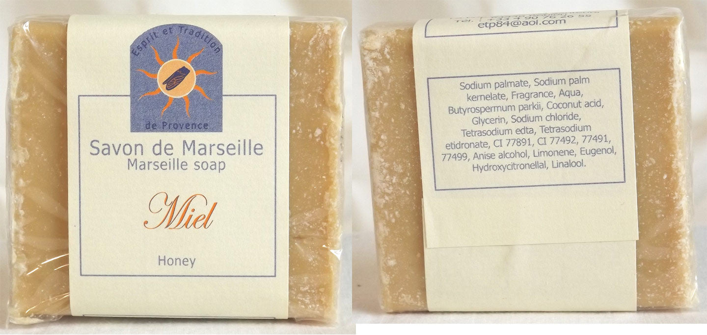 (S) Marseille Vegan Soap - Honey Fragrance 100 g