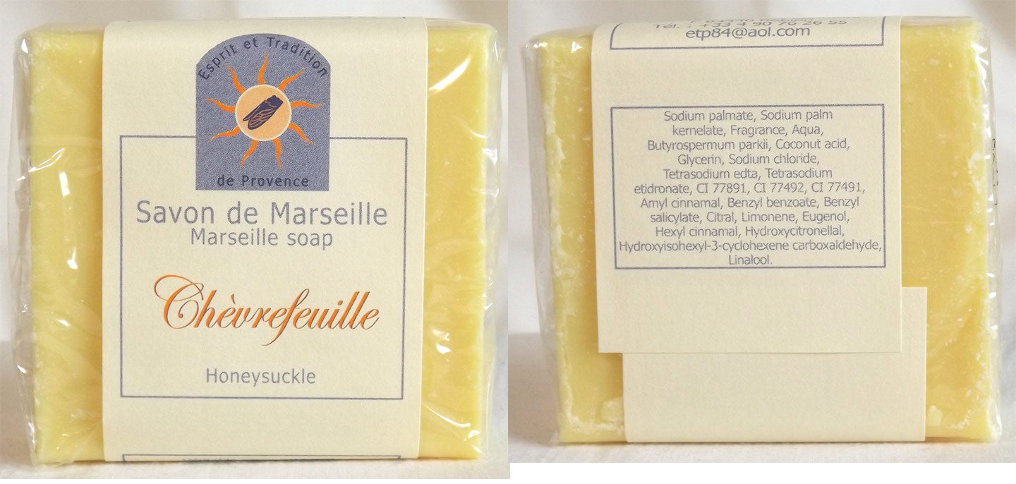 (S) Marseille Vegan Soap - Honeysuckle Fragrance 100 g