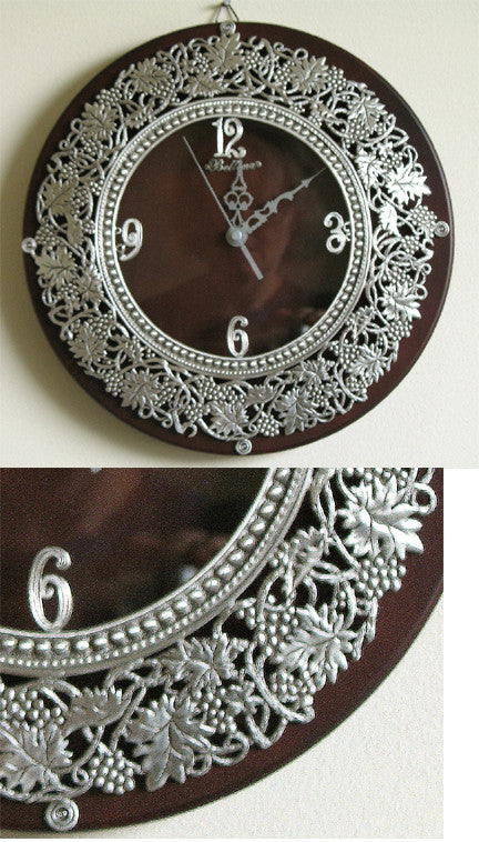 (P) Pewter Wall Clock 29.5 x 31.0 x 4.3 cm PW-175